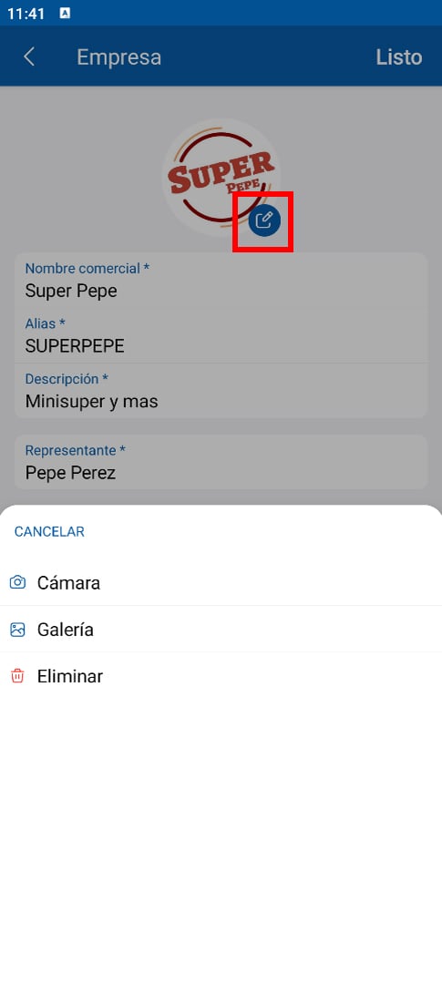 Datos de la empresa