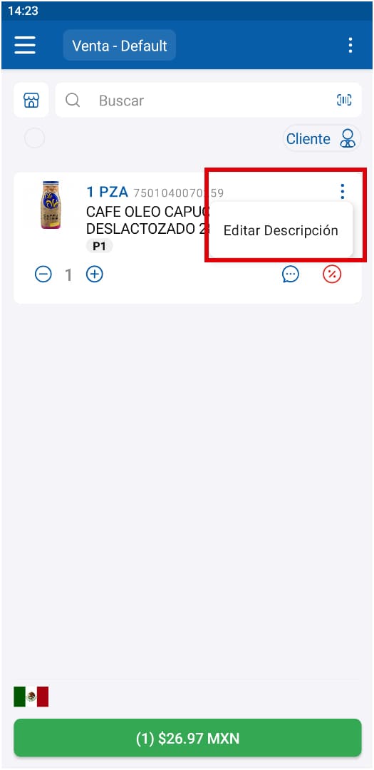 Editar Descripción de Producto