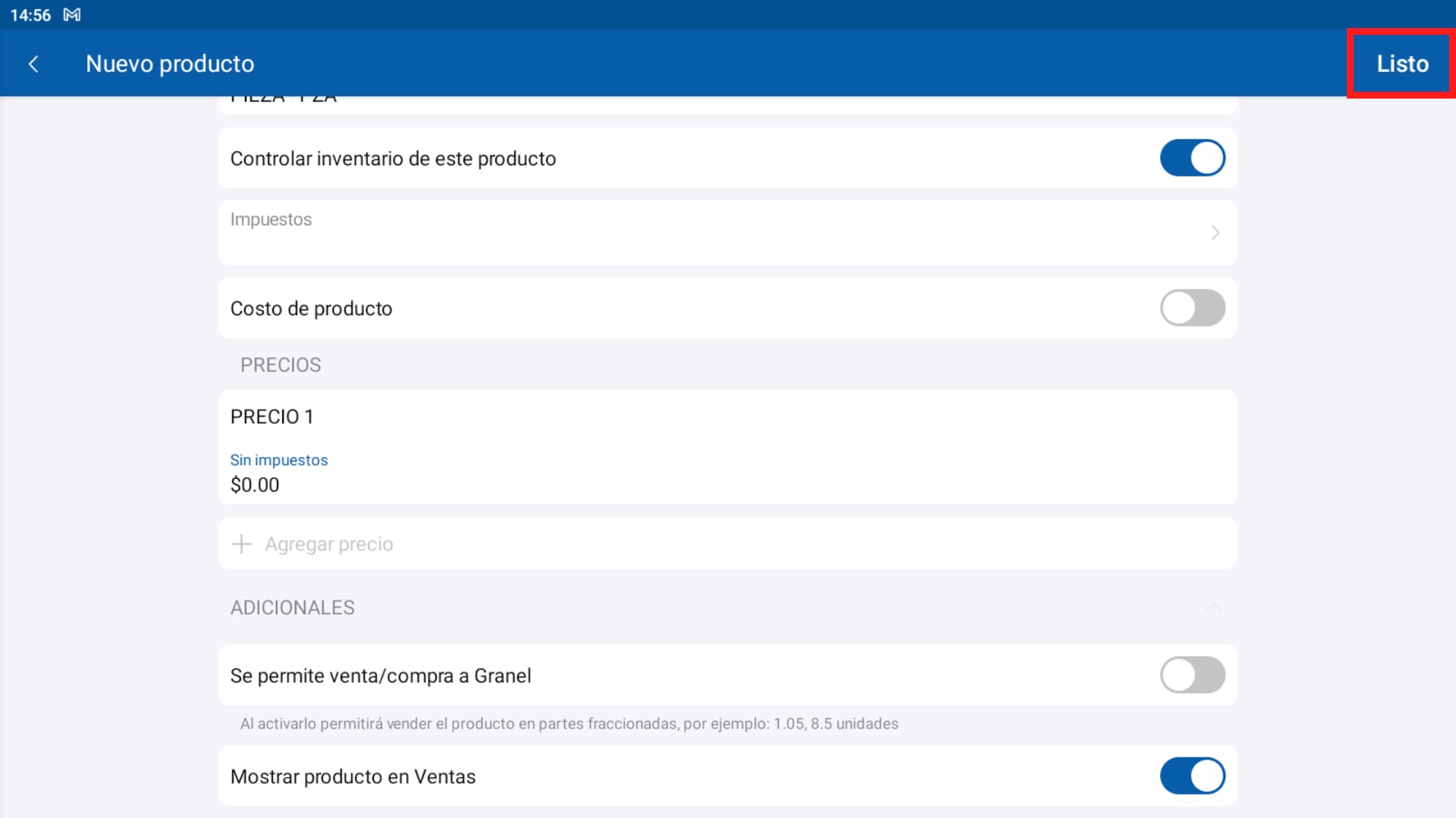 Añadir productos a favoritos