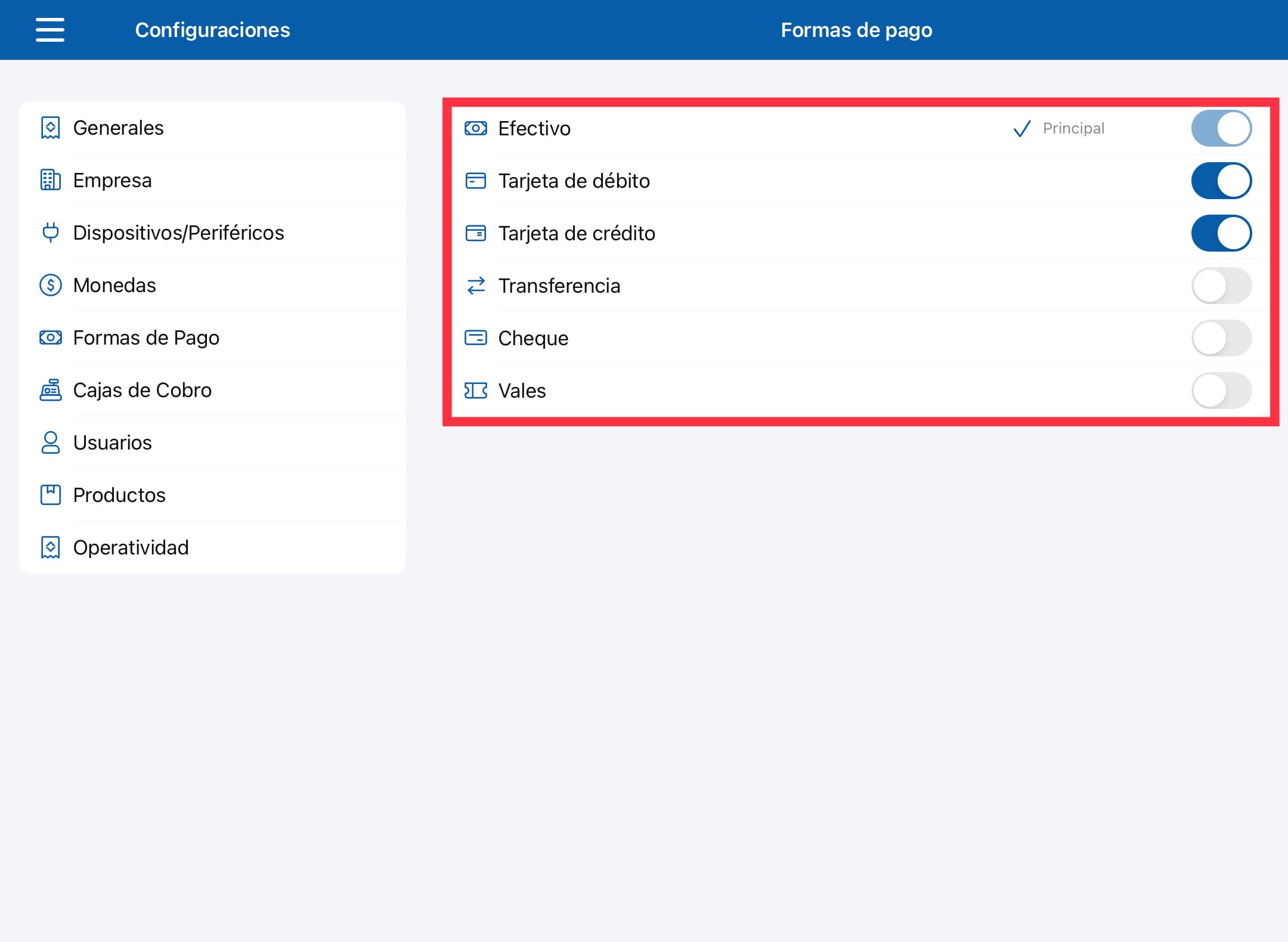 Configuraciones