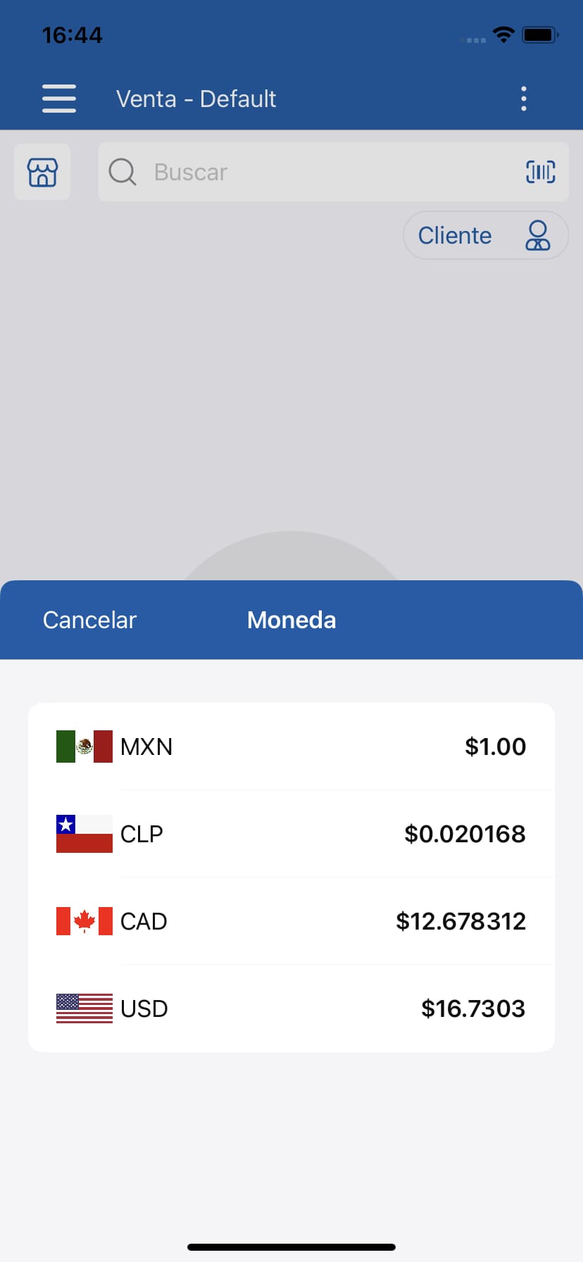 cambiar moneda