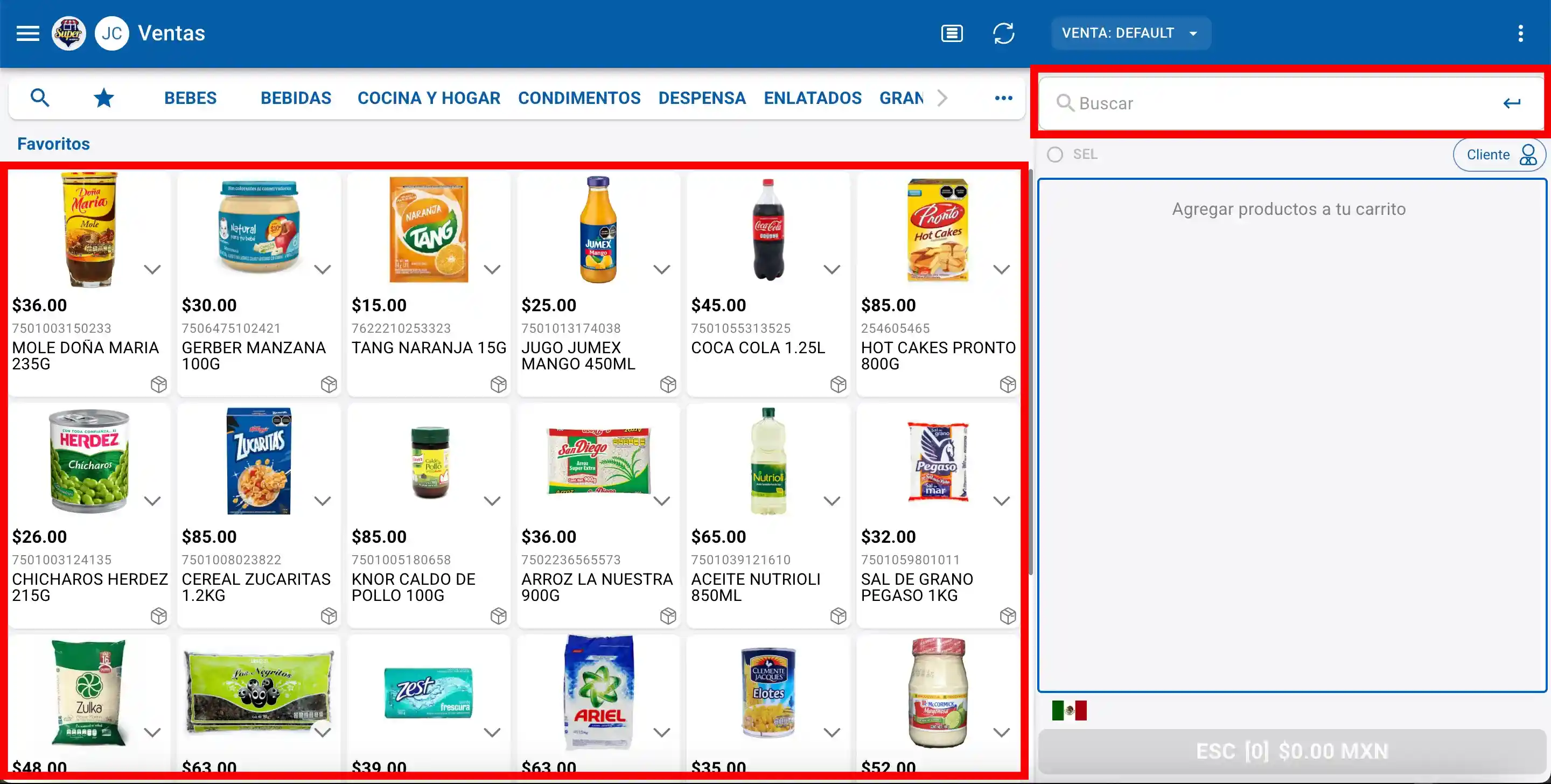 Buscar producto en Ventas